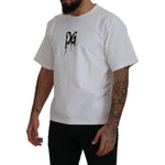 Dolce & Gabbana White Logo Print Cotton Crewneck T-shirt TSH83098- 46