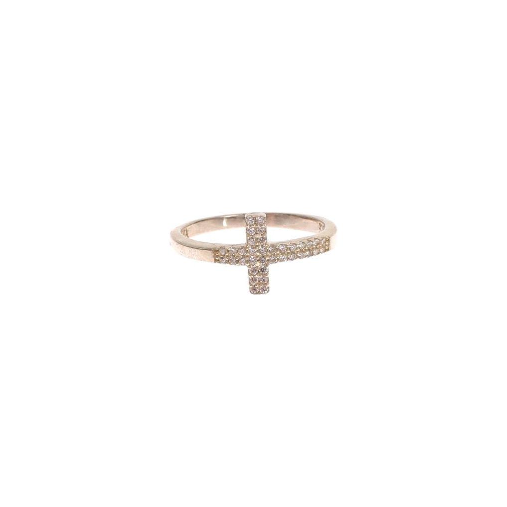 Nialaya Silver CZ Cross 925 Ring SMY11065-7