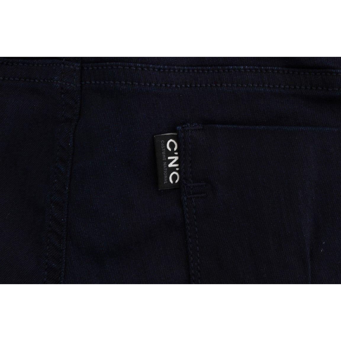 Costume National Blue Cotton Blend Slim Fit Jeans SIG30204-1