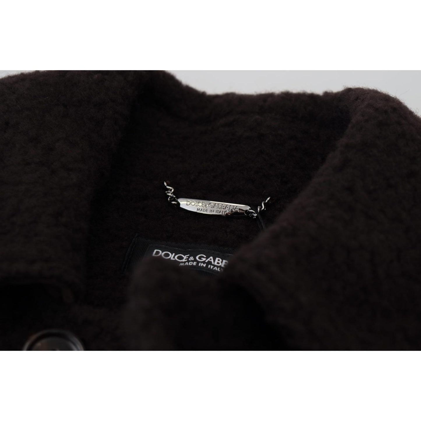 Dolce & Gabbana Black Alpaca Button Down Trench Coat Jacket JKT3372 - 54