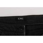 Costume National Black Cotton Capri Cropped Denim Jeans SIG32587-1