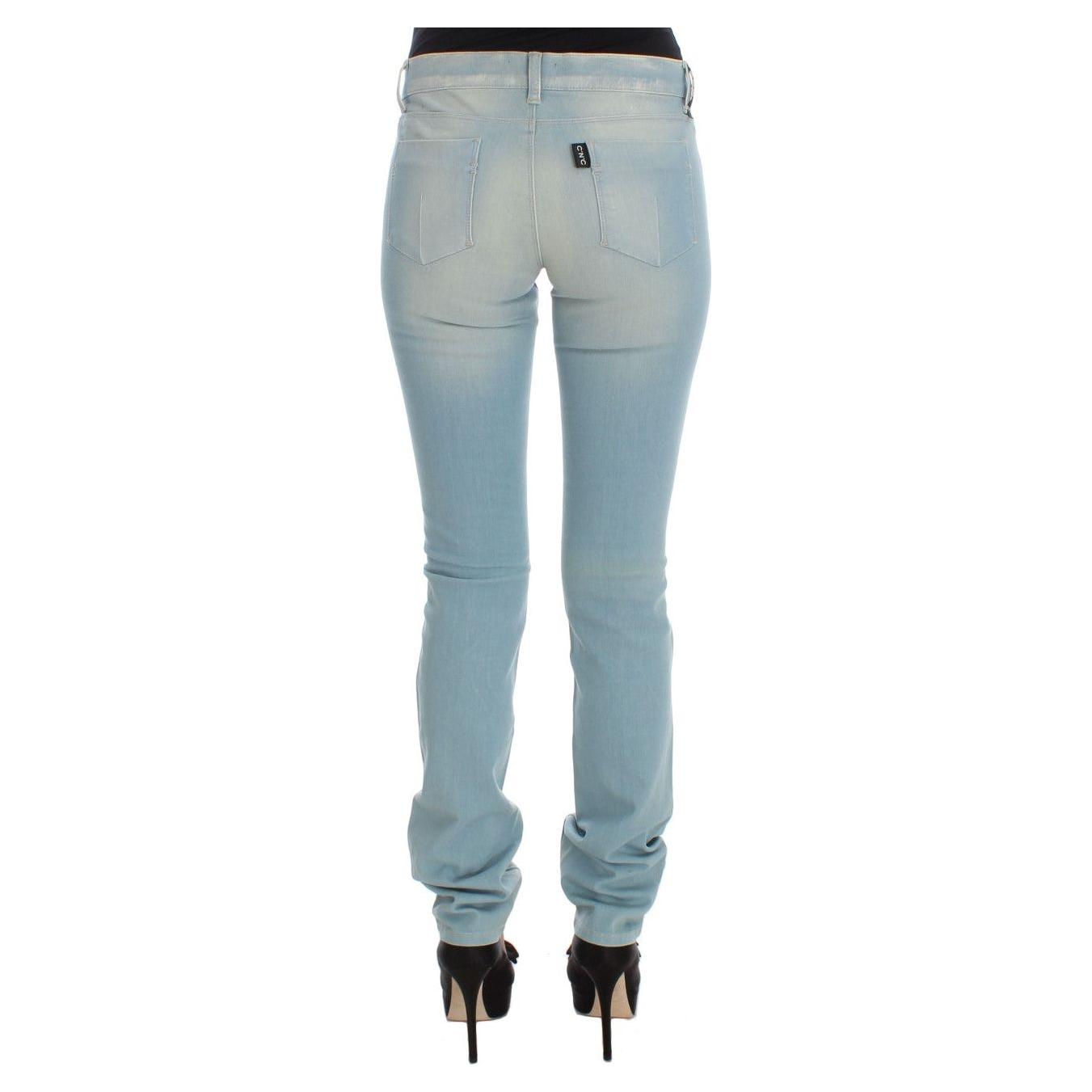 Costume National Blue Cotton Blend Super Slim Fit Jeans SIG32592-1