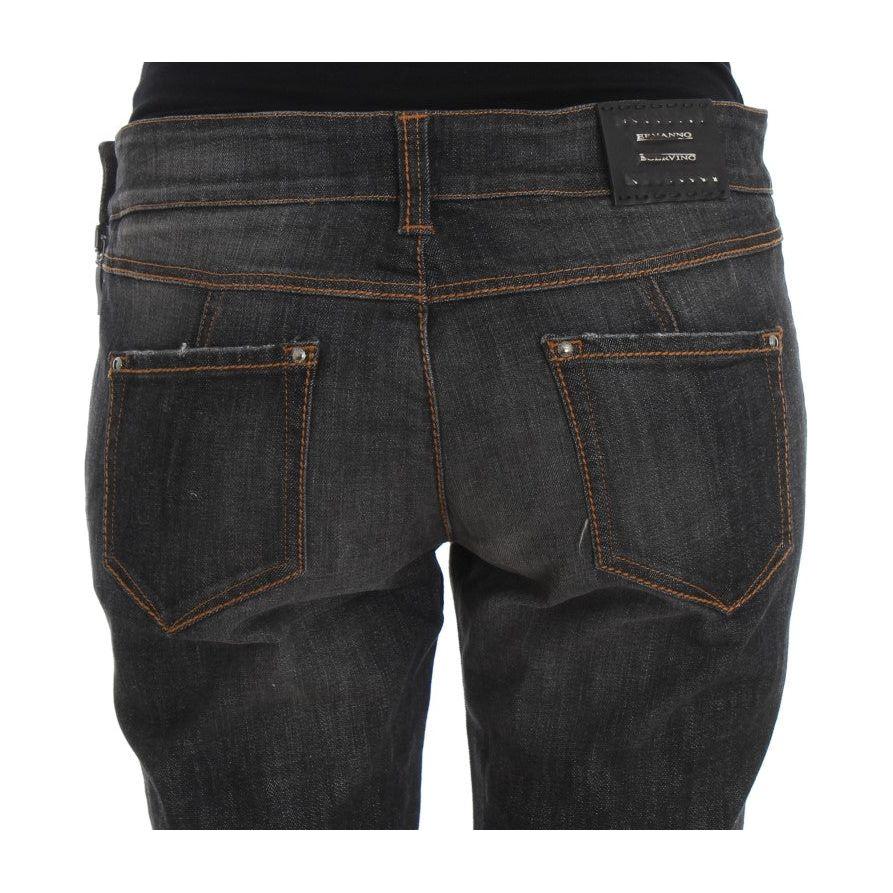 Ermanno Scervino Gray Cotton Slim Fit Denim Jeans SIG30281-1