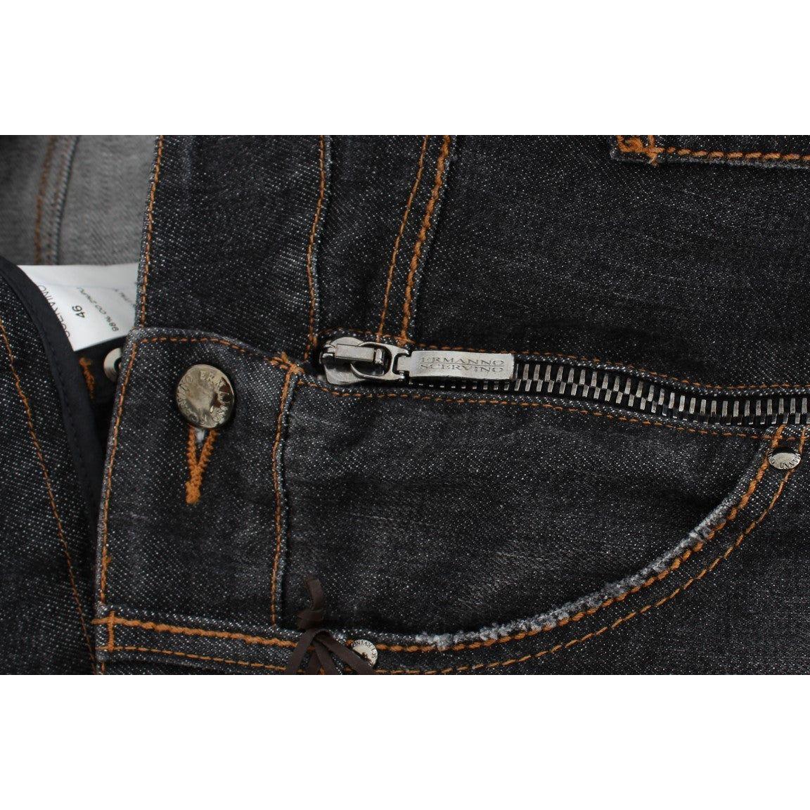 Ermanno Scervino Gray Cotton Slim Fit Denim Jeans SIG30281-1