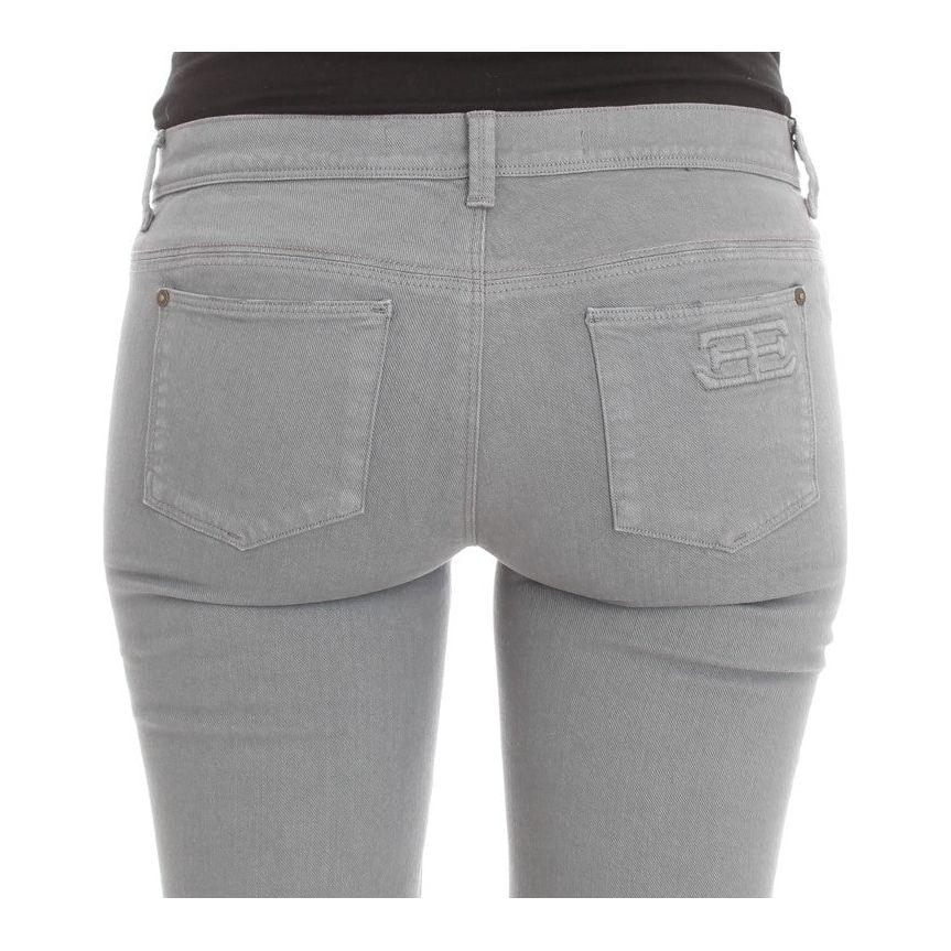 Ermanno Scervino Blue Cotton Blend Slim Fit Bootcut Jeans SIG30289-2