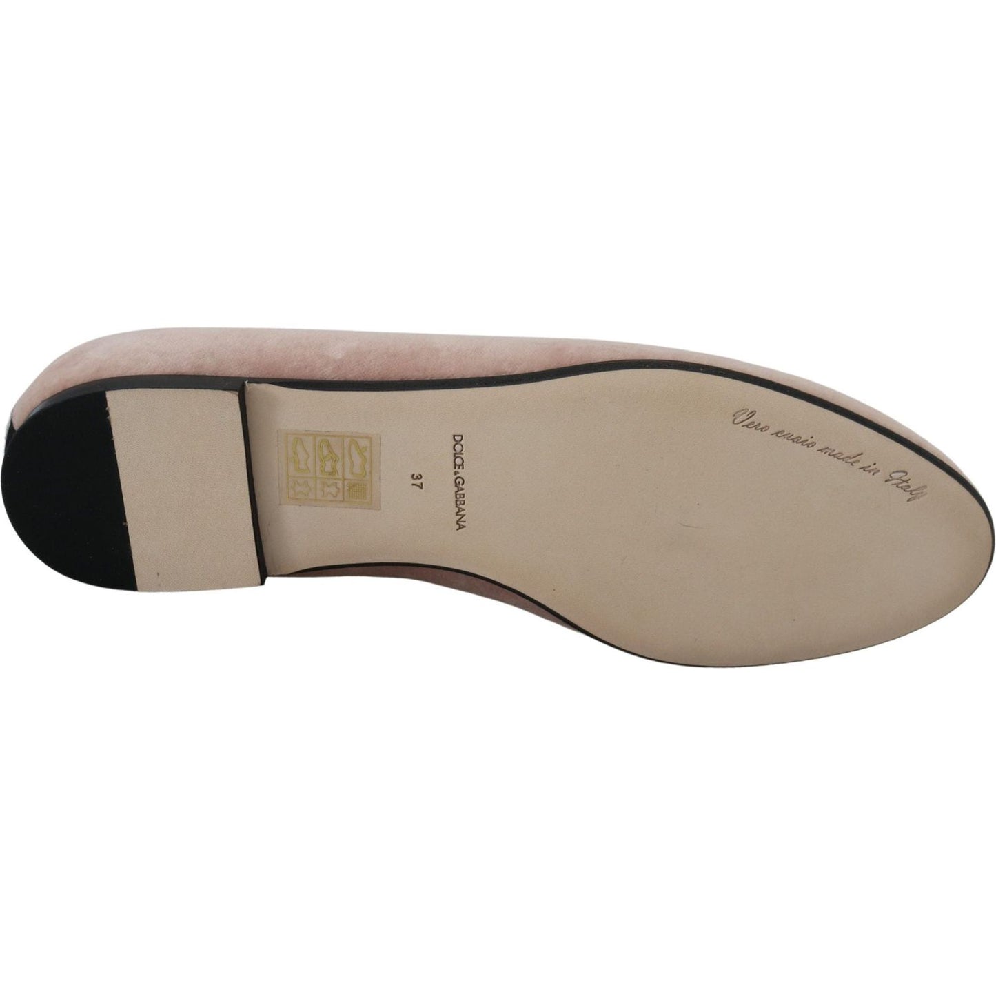 Dolce & Gabbana Pink Velvet Slip Ons Loafers Flats Shoes LA10084- 36