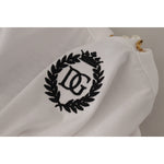 Dolce & Gabbana White Necklace Embellished Neckline T-shirt Top TSH7858- 40