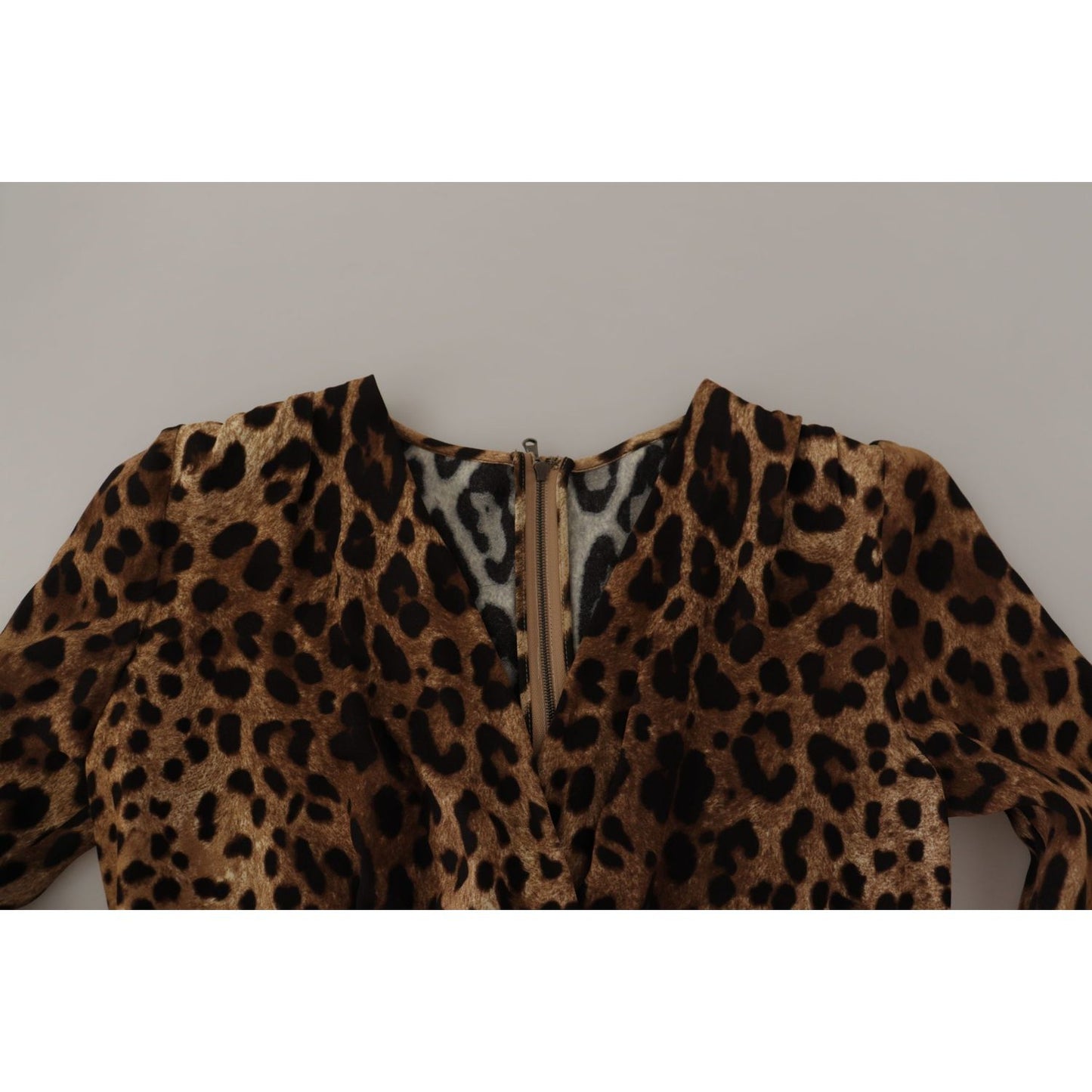 Dolce & Gabbana Brown Leopard Wrap A-line Maxi Viscose Dress DR28712- 36