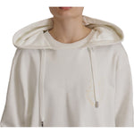 Dolce & Gabbana White Hoodie Pullover Embroidered Sweater TSH7849- 40