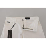 Dolce & Gabbana White Slim Skinny Stretch Cotton Denim Jeans PAN73308- 44