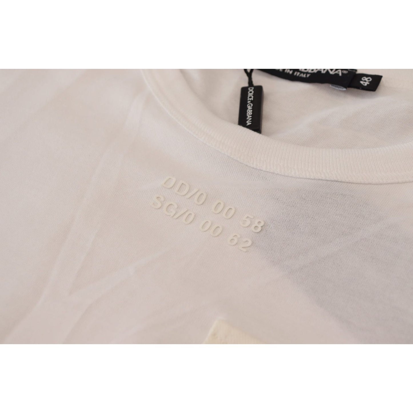 Dolce & Gabbana White Flap Pocket Short Sleeves T-shirt TSH8171- 48