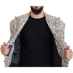 Dolce & Gabbana White Leopard Single Breasted Coat Blazer JKT3445 - 50
