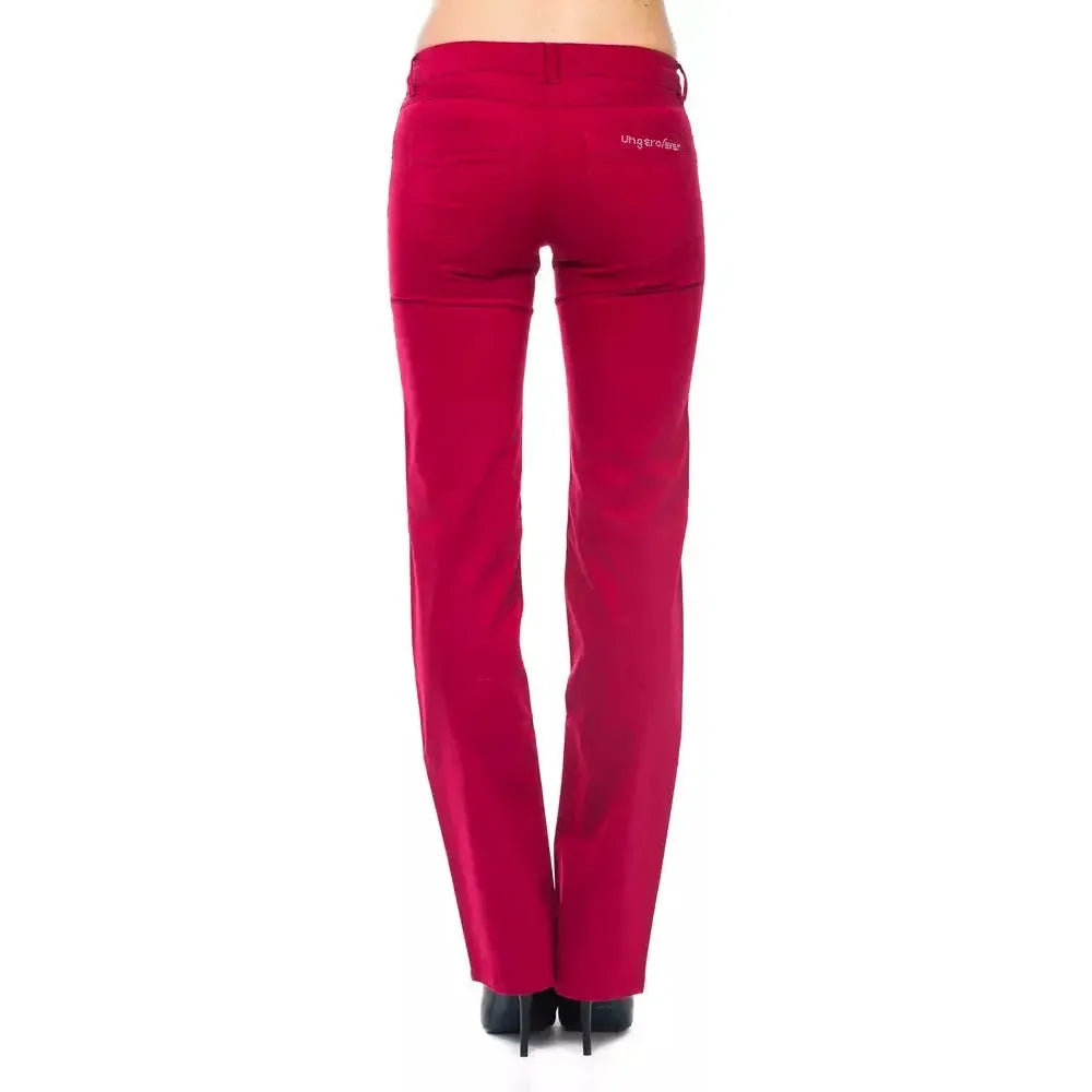 Ungaro Fever Red Cotton Women Pants
