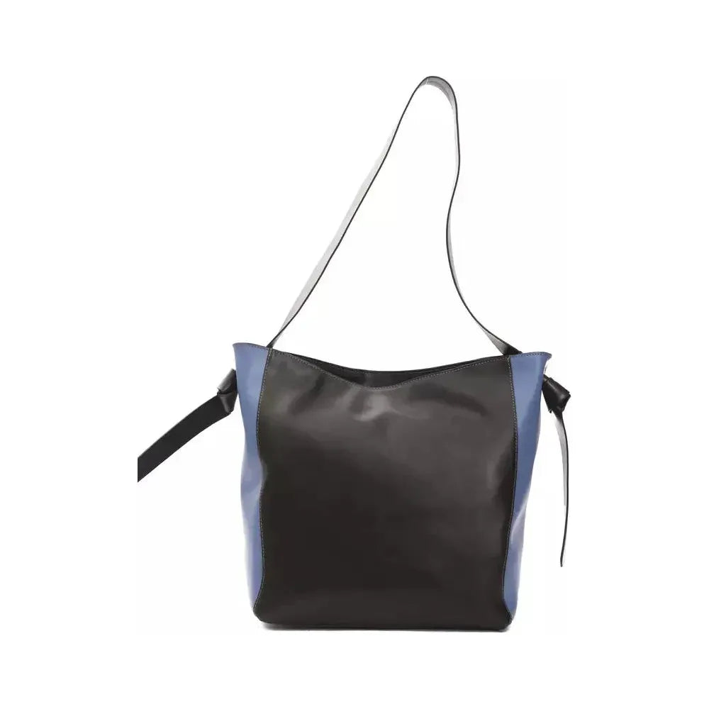 Pompei Donatella Black Leather Women Shoulder Bag PO-5840