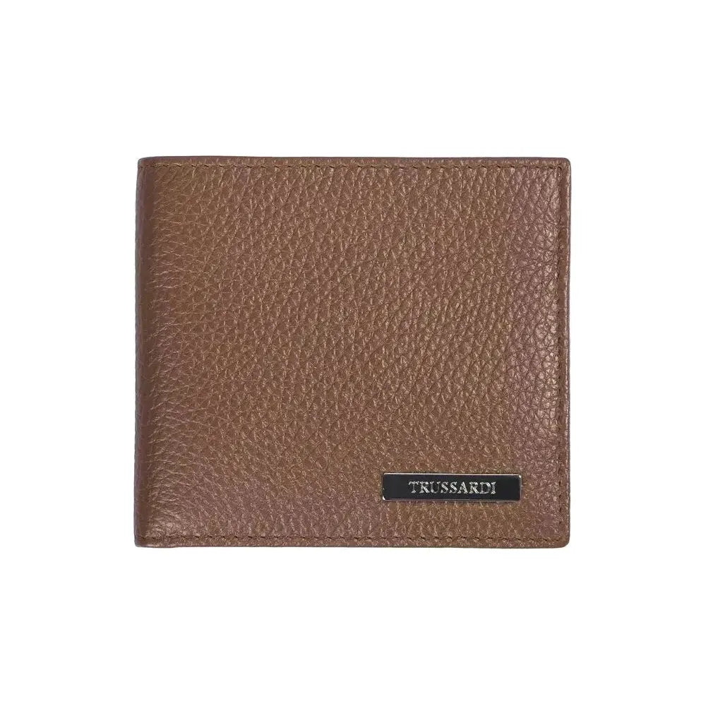 Trussardi Brown Leather Men Wallet TR-20726
