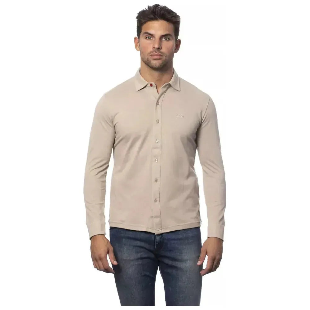 Verri Beige Cotton Men Shirt VE-18291-XXL