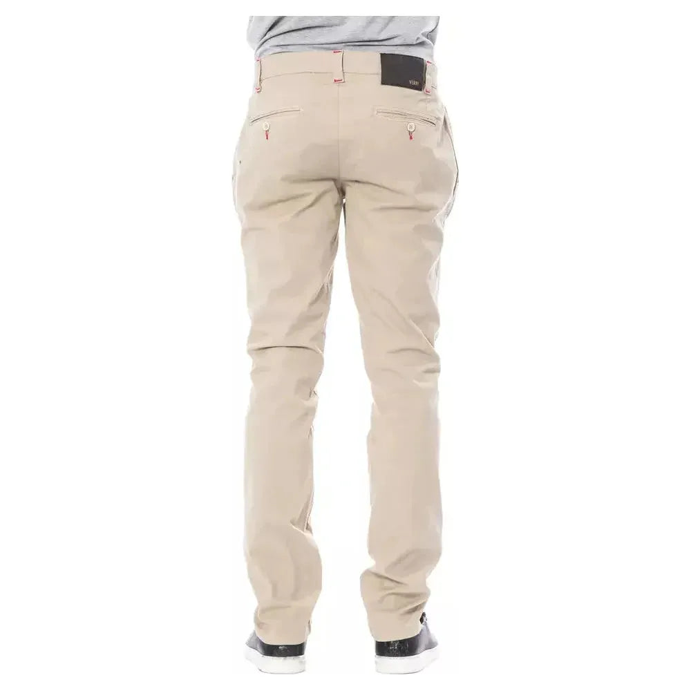 Verri Beige Cotton Men Chino Pant VE-18277-W31