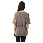 BYBLOS Gray Polyester Women T-Shirt BY-17696-IT42|M