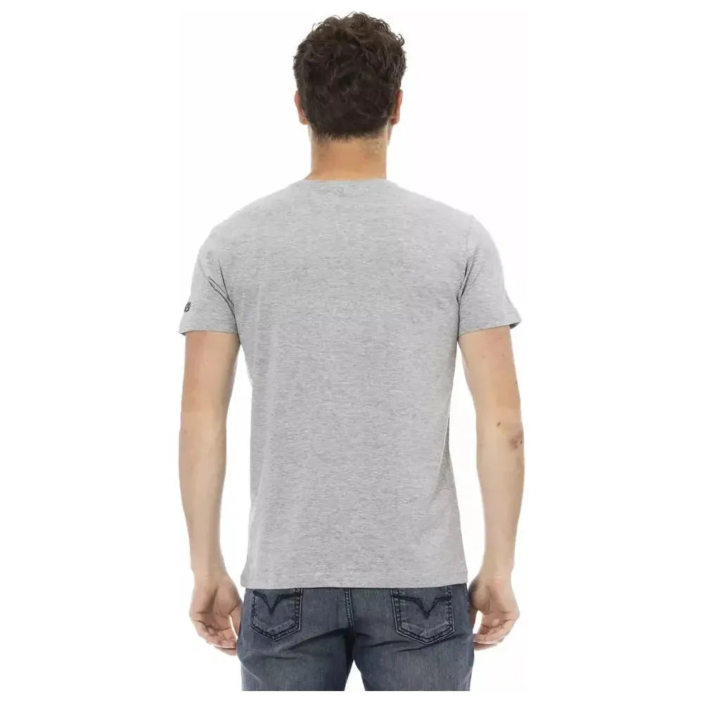 Trussardi Action Gray Cotton Men T-Shirt