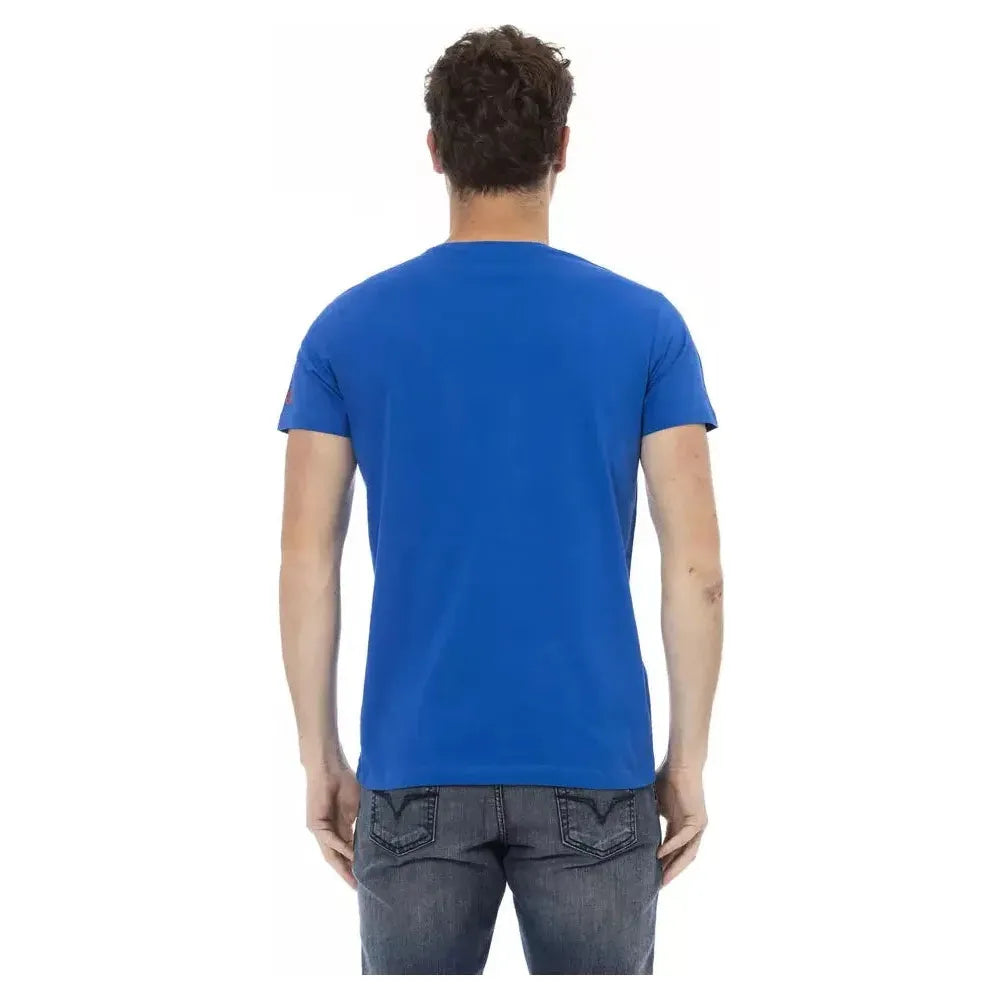Trussardi Action Blue Cotton Men T-Shirt