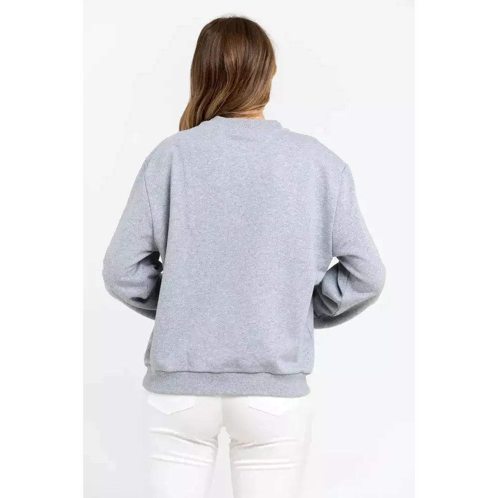 Trussardi Gray Cotton Women Sweatshirt