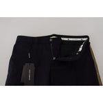 Dolce & Gabbana Black Wool Slim Formal Pants PAN73290 - 46