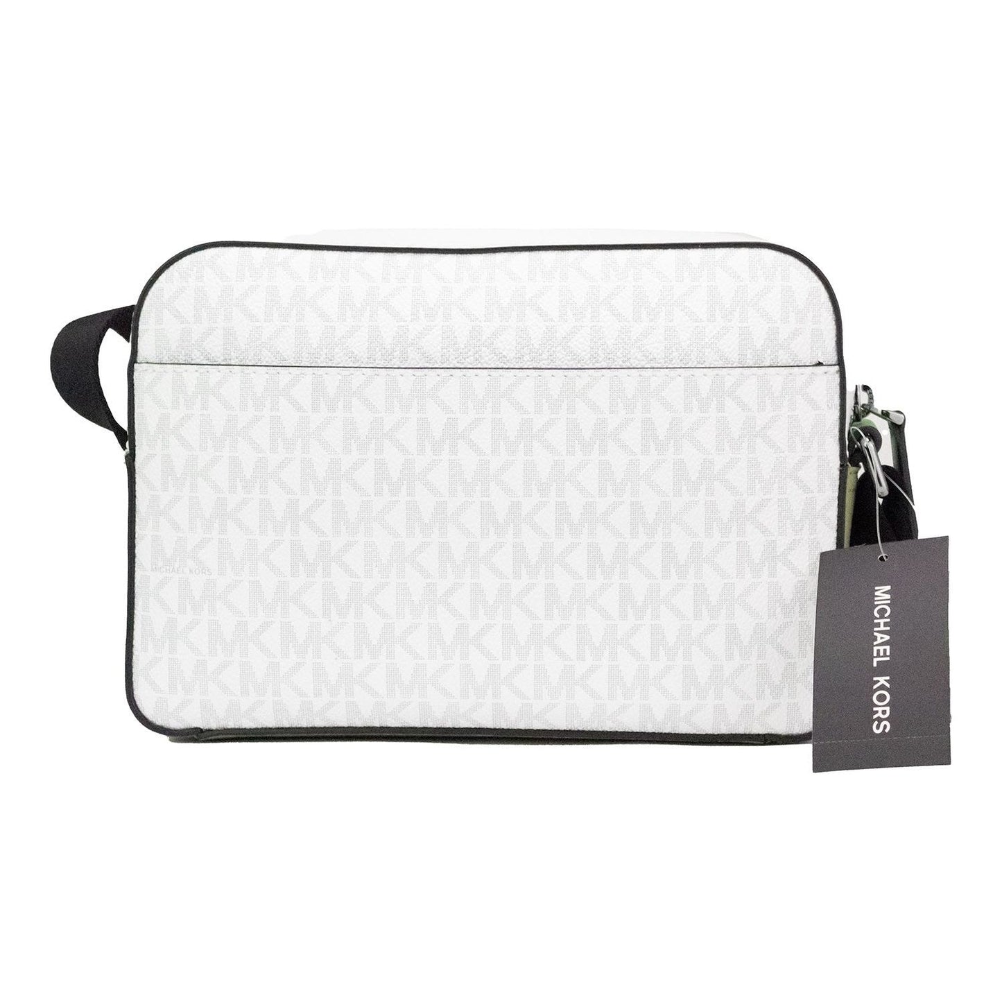 Michael Kors Cooper Small Bright White Palm Signature PVC Utility Crossbody Bag 90886