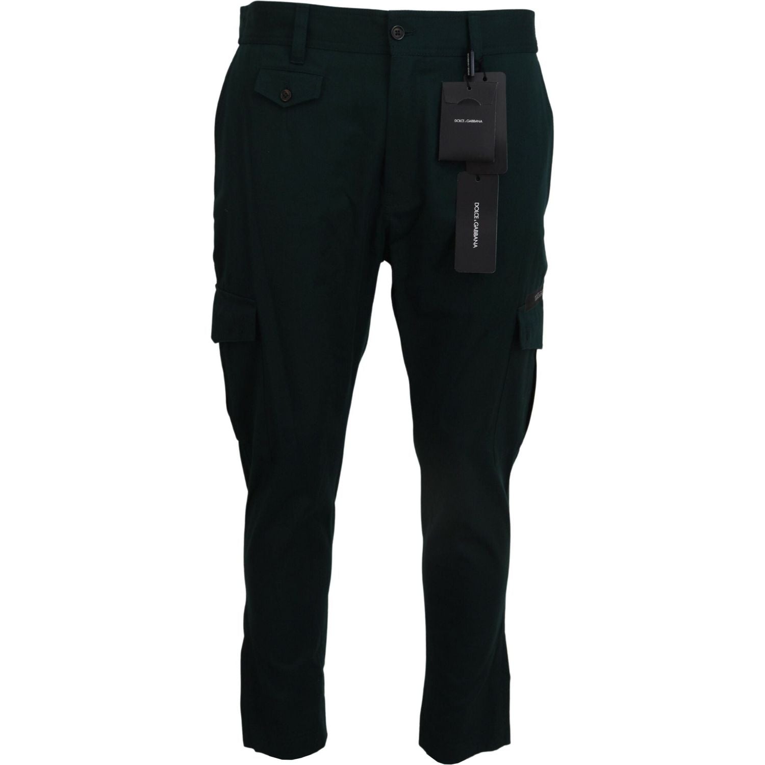 Dolce & Gabbana Green Cargo Cotton Stretch Jeans Pant