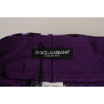 Dolce & Gabbana Purple Leopard Print High Waist Pants PAN74183- 40