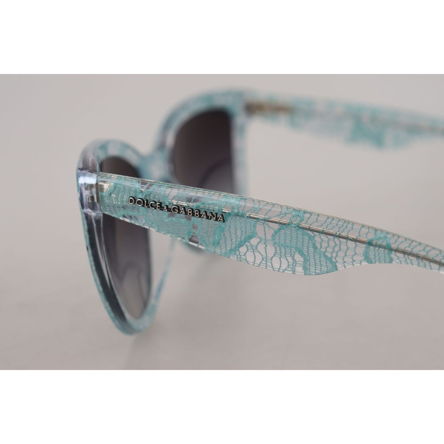 Dolce & Gabbana Blue DG4190 Lace Crystal Acetate Butterfly Sunglasses