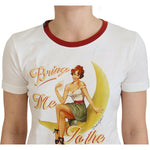 Dolce & Gabbana White Printed Short Sleeves Pullover Top TSH83943 -40