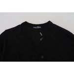Dolce & Gabbana Black Cashmere Button Down Cardigan Sweater TSH83993-50