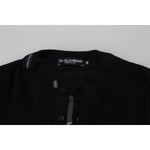 Dolce & Gabbana Black Cashmere Button Pullover Sweater TSH84013-44