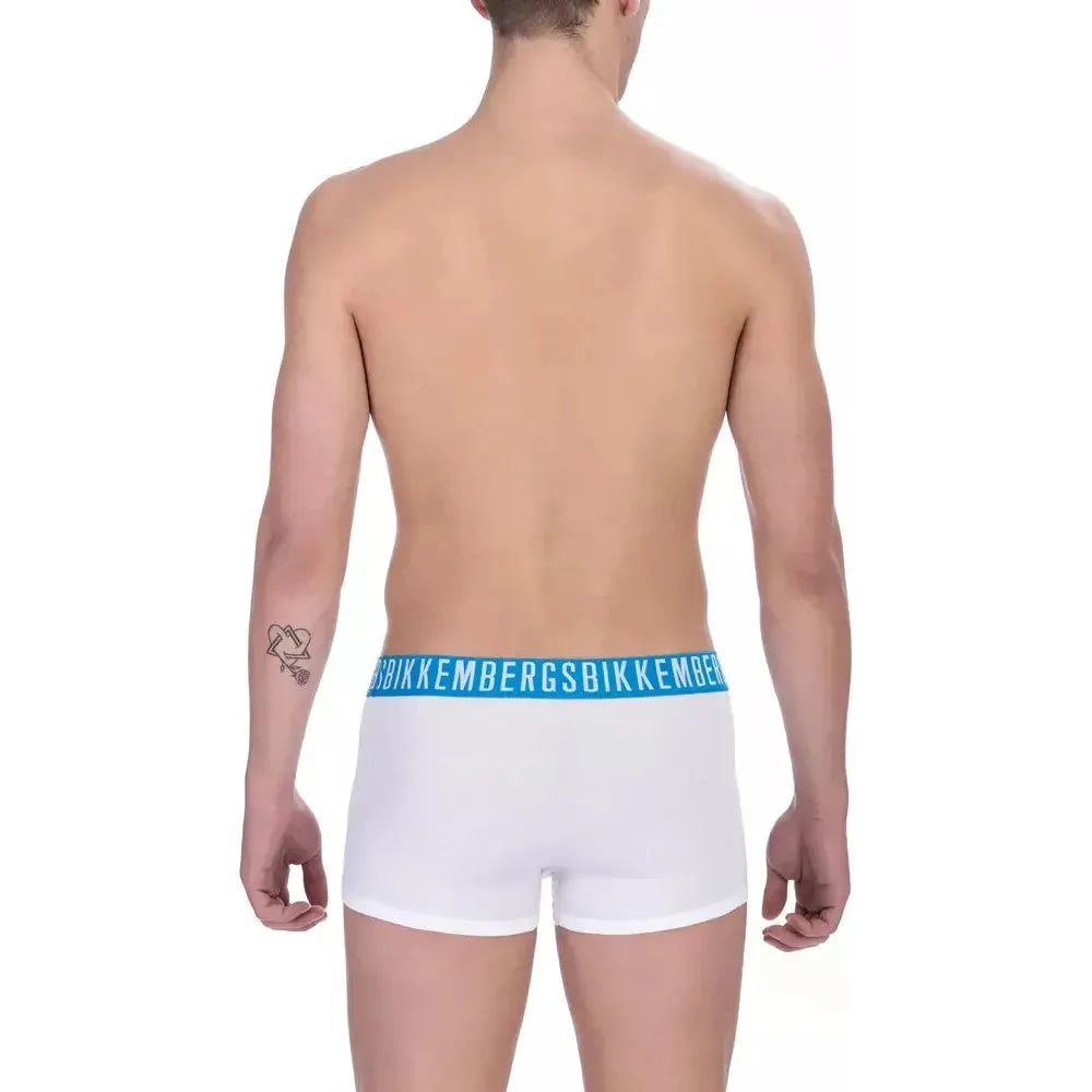 Bikkembergs White Cotton Men's Trunk BI-22373-S