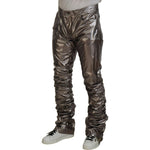 Dolce & Gabbana Silver Metallic Nylon Stretch Pants PAN74733- 44
