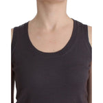 John Galliano Brown knit tank top SIG12069-2