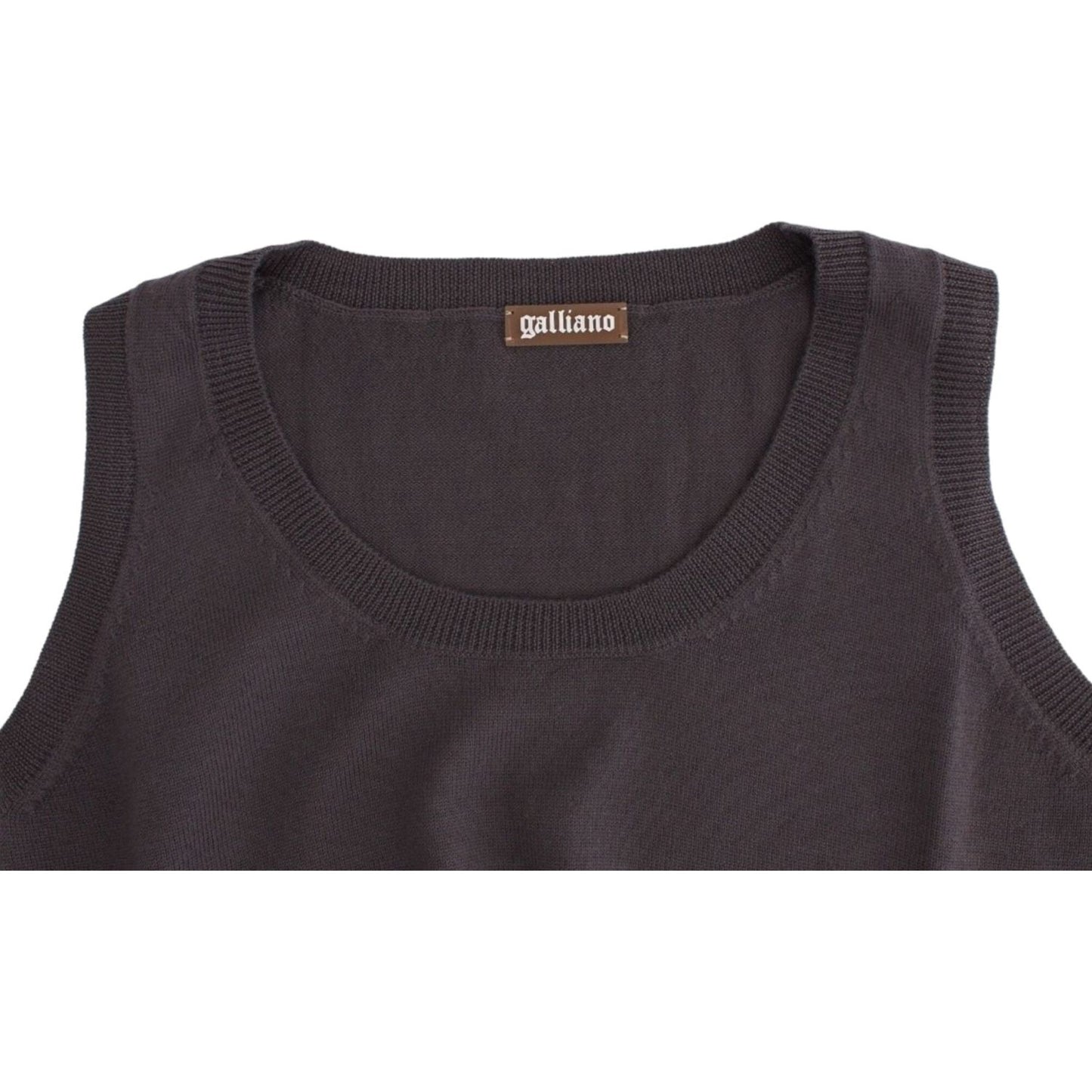 John Galliano Brown knit tank top SIG12069-2