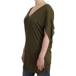 John Galliano Green shortsleeved blouse top SIG11878-2