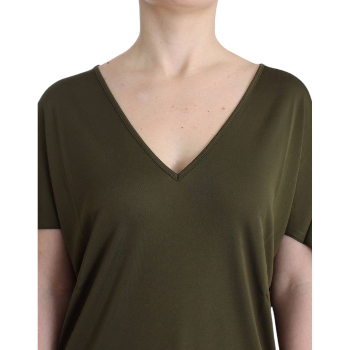John Galliano Green shortsleeved blouse top SIG11878-2