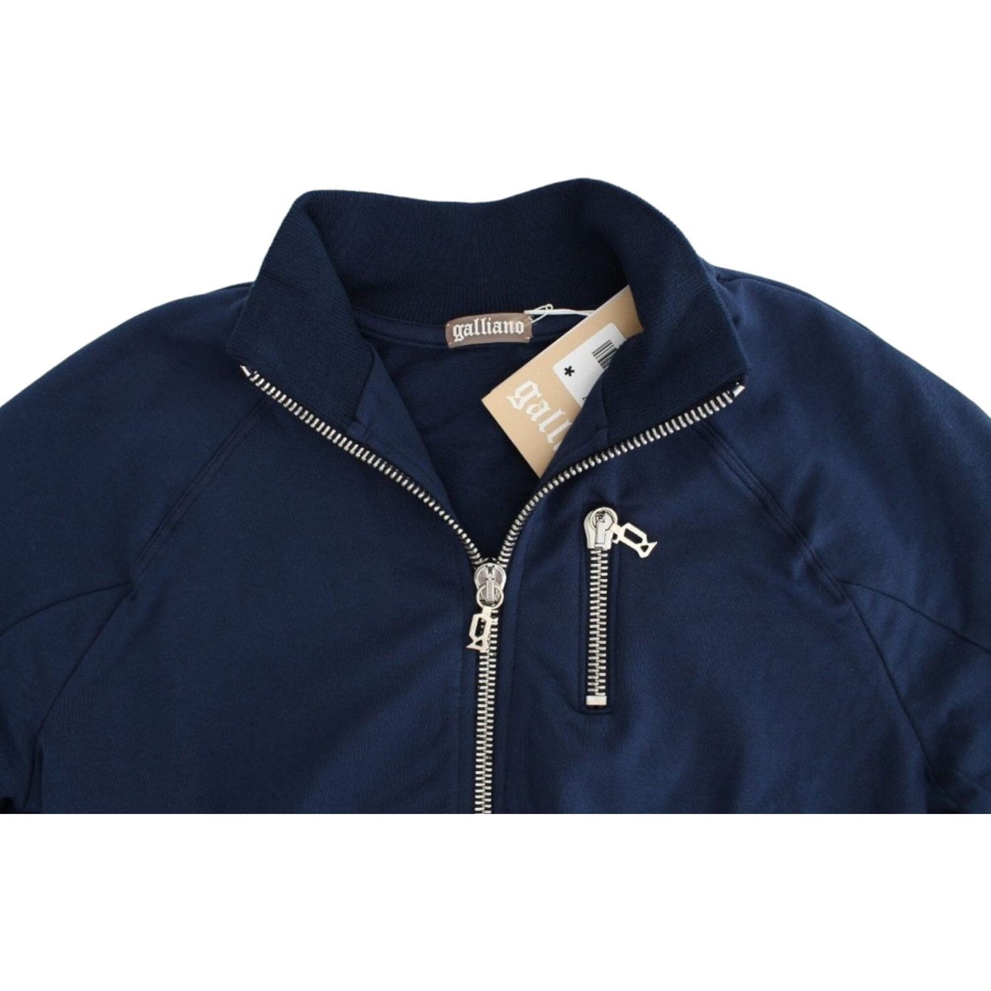 John Galliano Blue zip cotton cardigan SIG12100-3