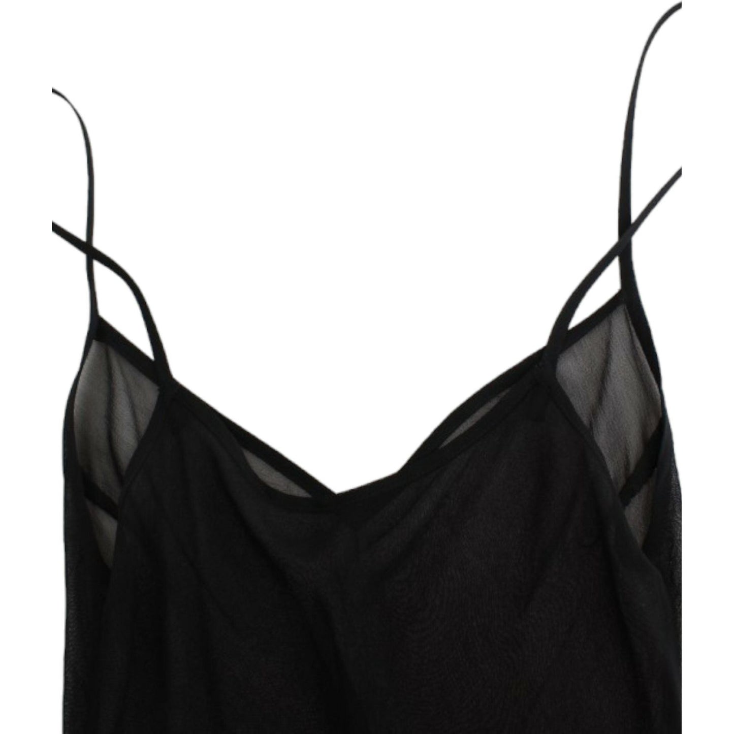 Cavalli Black long sleeve silk dress SIG11635-2