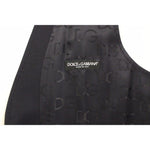 Dolce & Gabbana Gray Striped Wool Silk Dress Vest Gilet VES10029-2