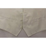 Dolce & Gabbana White Cotton Silk Blend Dress Vest Blazer VES10100-1