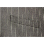 Dolce & Gabbana Gray Striped Wool Logo Vest Gilet Weste GSS12021-1