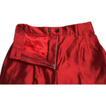 Dolce & Gabbana Red Satin Silk High Waist Wide Leg Pants PAN74971-40