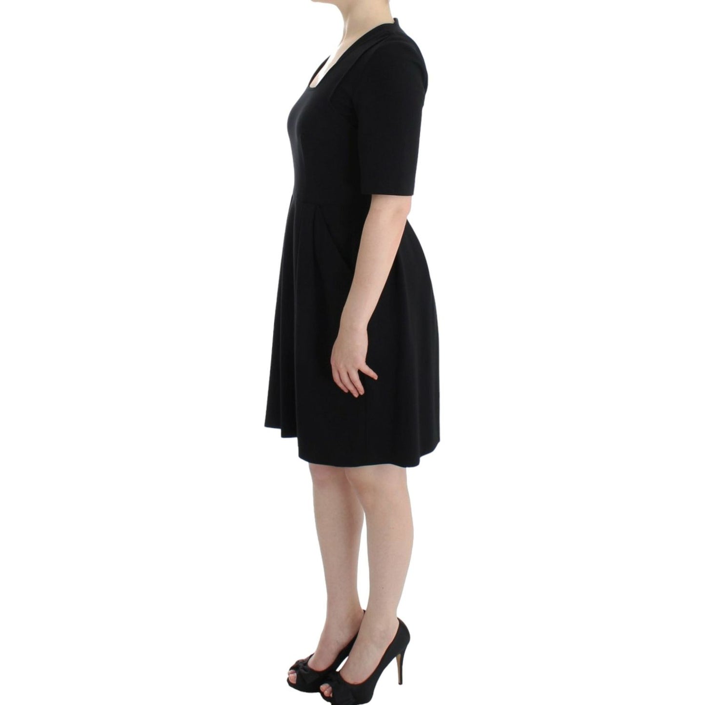 CO|TE Black short sleeve venus dress SIG12647-1