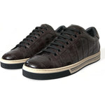 Dolce & Gabbana Brown Croc Exotic Leather Men Casual Sneakers Shoes MV5413-39