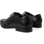 Dolce & Gabbana Black Leather Lace Up Formal Derby Dress Shoes MV5564-43
