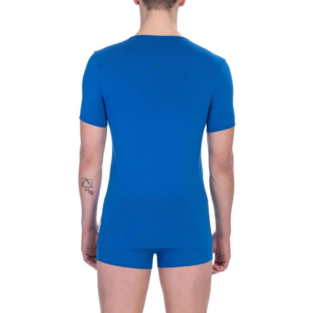 Bikkembergs Blue Cotton Men T-Shirt Twin Pack