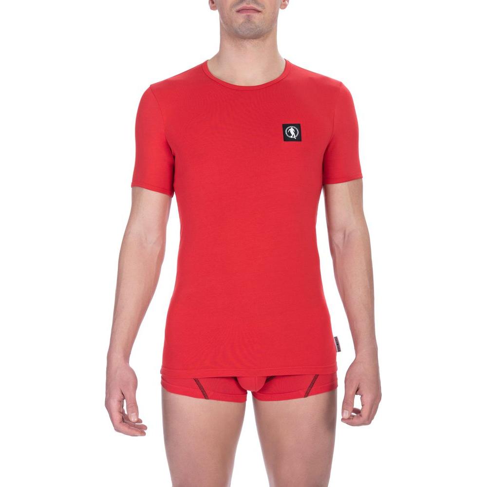 Bikkembergs Red Cotton Men T-Shirt BI-24190-S